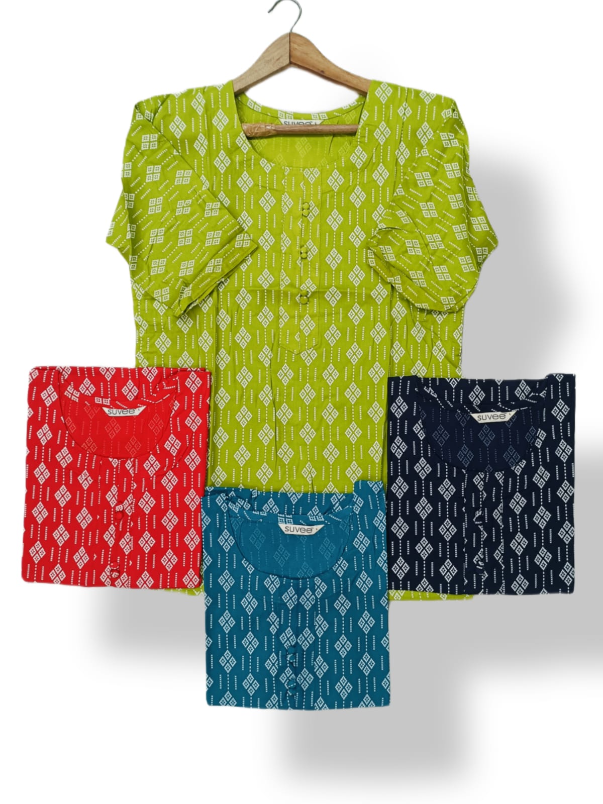 PRINTED RAYON SHORT KURTI